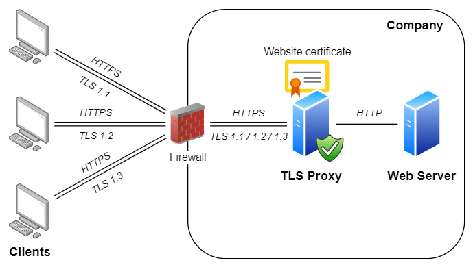 Reverse TLS Proxy